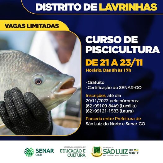 Curso De Piscicultura Prefeitura De São Luiz Do Norte 3343